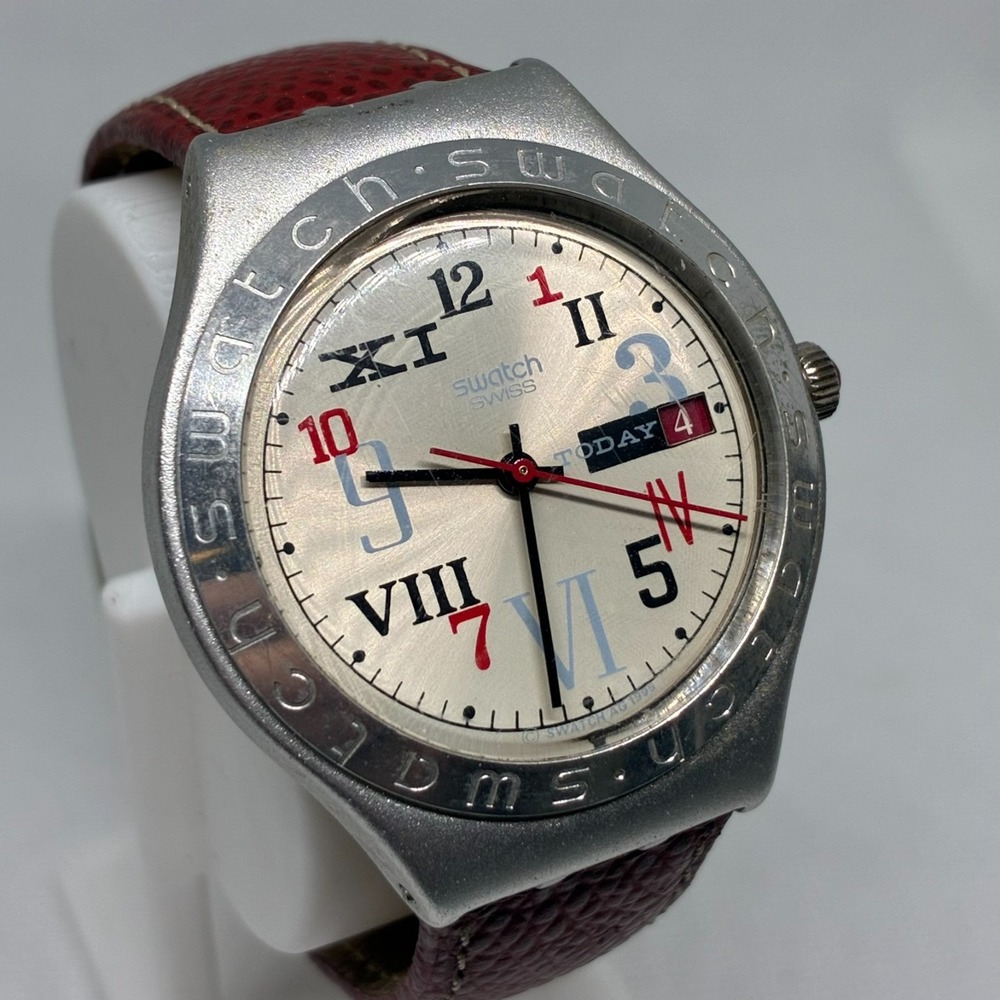Swatch Irony Big Promenade YGS4000 Vintage 1995/1996 Aluminum Date Men's Watch